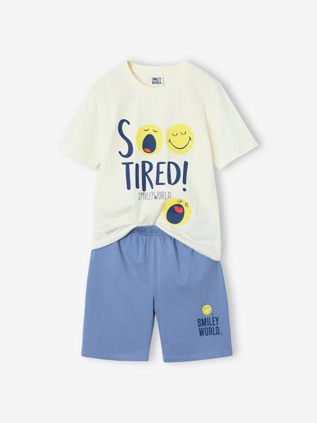 Pyjashort Smiley World so tired bleu chambray 3 - vertbaudet enfant 