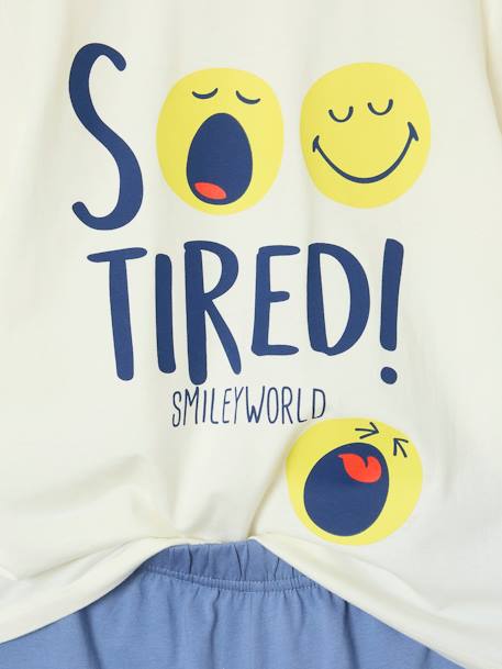Pyjashort Smiley World so tired bleu chambray 6 - vertbaudet enfant 