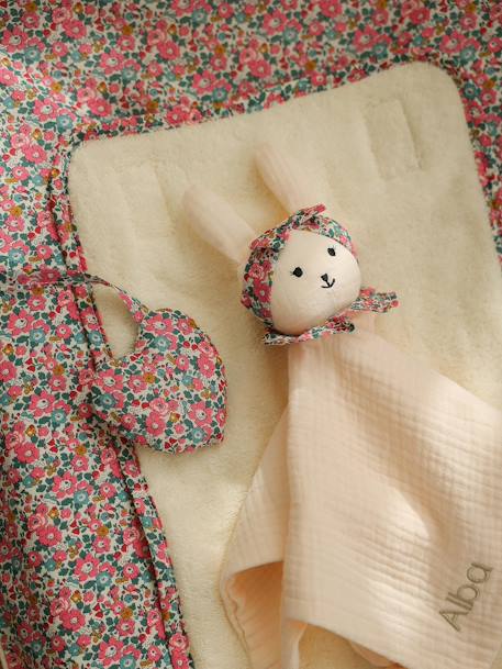 Housse matelas à langer personnalisable en tissu Liberty rose pâle 1 - vertbaudet enfant 