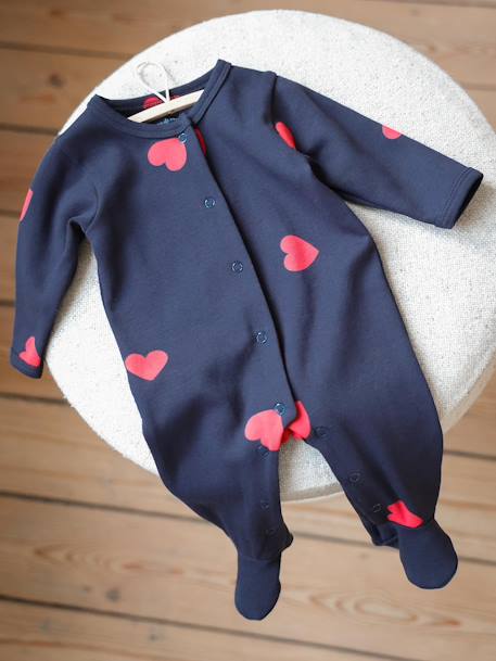 Pyjama bébé mon coeur marine 1 - vertbaudet enfant 