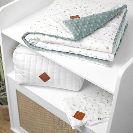 Plaid réversible en minky sidonia Gris+Lilas+Vert de gris 14 - vertbaudet enfant 