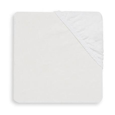 Drap housse tissu en coton Blanc 1 - vertbaudet enfant 