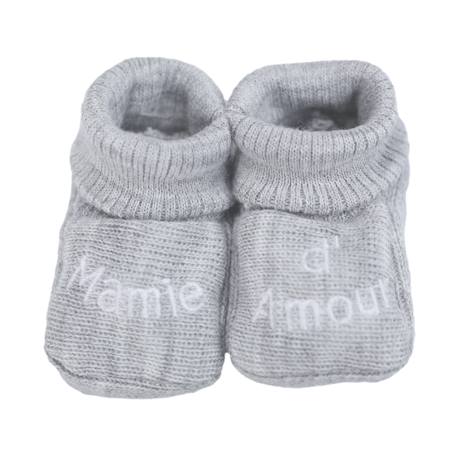 Chaussons bébé Blanc+Gris+Sable 7 - vertbaudet enfant 