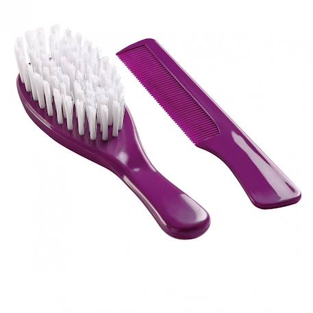 Brosse et peigne Gris charme+Indigo+Prune+Rose bonbon+Turquoise+Vert 9 - vertbaudet enfant 