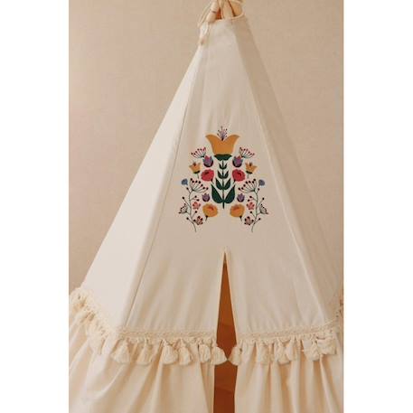 Tente tipi avec tapis honey  en coton Beige 6 - vertbaudet enfant 