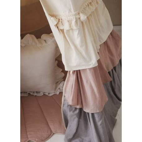 Tente tipi avec franges et tapis powder frills en coton et Beige 2 - vertbaudet enfant 