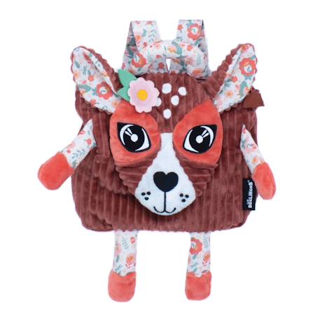 Sac à dos enfant velours Rose 1 - vertbaudet enfant 