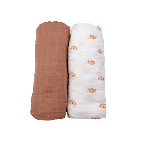 Lot de 2 draps housse en coton bio Beige+Blanc brodé+Blanc étoile+Blanc, noir+Bleu foncé+Jaune+Orange+Rose 19 - vertbaudet enfant 