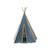 Tente tipi jean avec pompoms en coton Bleu 1 - vertbaudet enfant 