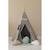Tente tipi avec guirlande et tapis gold star  en lin Bleu+Gris 12 - vertbaudet enfant 