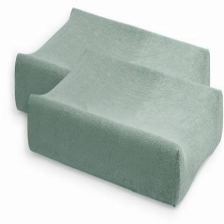 Housse matelas à langer éponge (2 pcs) en coton Biscuit+Caramel & biscuit+Ivoire+Ivoire & nougat+Nougat+Vert olive+Vert poudré 31 - vertbaudet enfant 