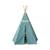 Tente tipi avec guirlande menthe en coton Bleu+Vert 1 - vertbaudet enfant 