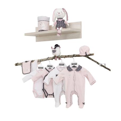 Bodies bébé à manches longues lot de 2 Beige+Blanc+Blanc cassé+Blanc et bleu+Blanc et noir+Blanc/bleu+Blanc/gris+Blanc/noir+Rose+Rose/blanc 37 - vertbaudet enfant 
