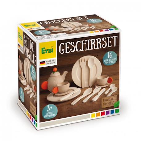 Set de vaisselle naturel 16 pcs Beige 2 - vertbaudet enfant 
