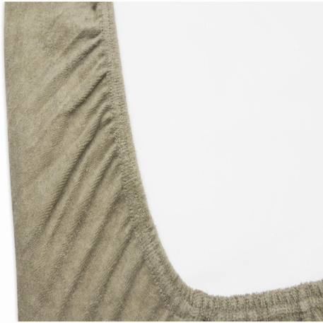 Housse matelas à langer éponge en coton Beige+Blanc+Gris+Marron clair+Noir+Rose sauvage+Vert olive 27 - vertbaudet enfant 