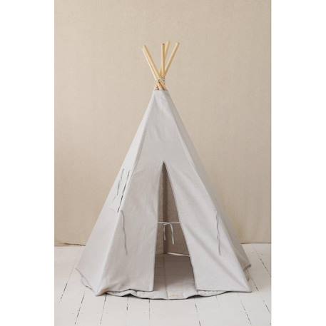 Tente tipi pigeon lin naturel en coton Gris 3 - vertbaudet enfant 