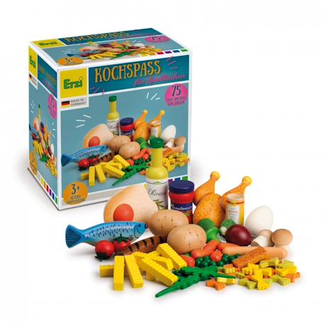 Set d'aliments en bois 75 pcs Bleu 1 - vertbaudet enfant 
