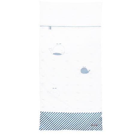 Edredon lit en coton - blue baleine Blanc/bleu 1 - vertbaudet enfant 