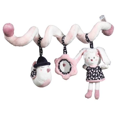 Spirale d'activités en velours - miss fleur de lune Blanc 1 - vertbaudet enfant 