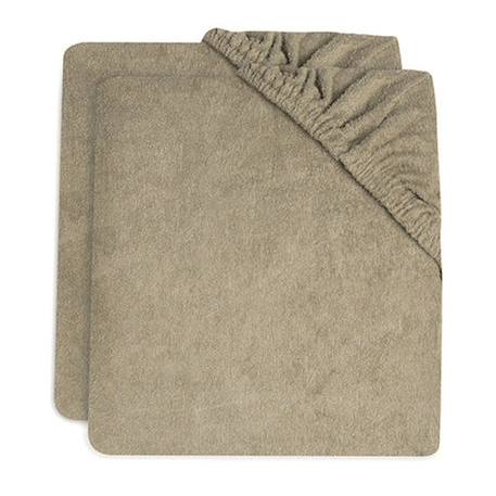 Housse matelas à langer éponge (2 pcs) en coton Biscuit+Caramel & biscuit+Ivoire+Ivoire & nougat+Nougat+Vert olive+Vert poudré 25 - vertbaudet enfant 
