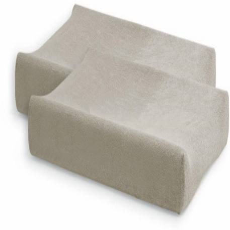 Housse matelas à langer éponge (2 pcs) en coton Biscuit+Caramel & biscuit+Ivoire+Ivoire & nougat+Nougat+Vert olive+Vert poudré 24 - vertbaudet enfant 