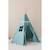Tente tipi avec guirlande et tapis gold star  en lin Bleu+Gris 3 - vertbaudet enfant 
