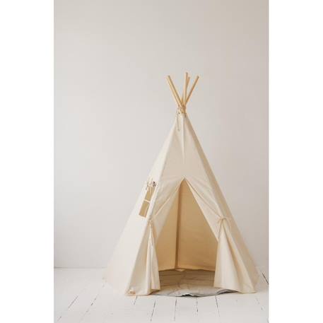Tente tipi avec tapis en coton Beige 3 - vertbaudet enfant 
