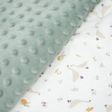 Plaid réversible en minky sidonia Gris+Lilas+Vert de gris 13 - vertbaudet enfant 