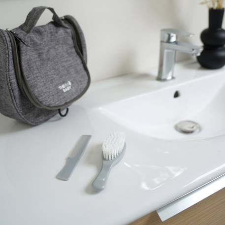 Brosse et peigne Gris charme+Indigo+Prune+Rose bonbon+Turquoise+Vert 19 - vertbaudet enfant 
