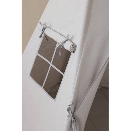 Tente tipi pigeon lin naturel en coton Gris 2 - vertbaudet enfant 