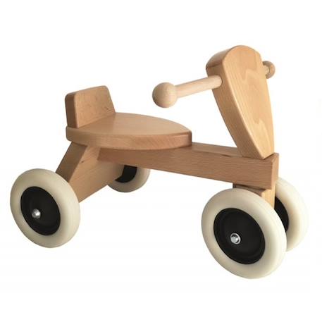 Trotteur en bois naturel Beige 1 - vertbaudet enfant 