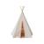 Tente tipi avec pompoms en coton Beige 1 - vertbaudet enfant 