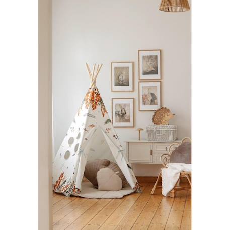 Tente tipi amis de la forêt en coton Beige 3 - vertbaudet enfant 