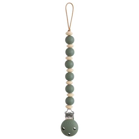 Attache sucette en silicone Beige foncé+Beige, écru+Bleu+Bois+Ecru+Jaune+Pierre+Rose+Thym séché+Vert d'eau 28 - vertbaudet enfant 