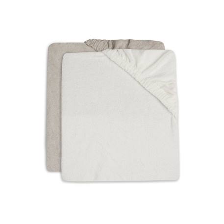 Housse matelas à langer éponge (2 pcs) en coton Biscuit+Caramel & biscuit+Ivoire+Ivoire & nougat+Nougat+Vert olive+Vert poudré 15 - vertbaudet enfant 