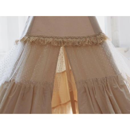 Tente tipi avec volants shabby chic  en coton Beige 6 - vertbaudet enfant 