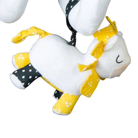 Spirale d'activites en velours - pluche et pompon Blanc 2 - vertbaudet enfant 