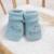 Chaussons naissance - message papa d'amour Blanc+Gris+Moutarde+Vert 9 - vertbaudet enfant 