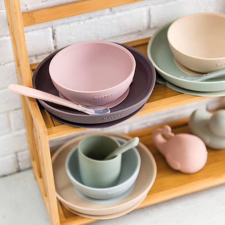 Set repas en silicone rose Rose 3 - vertbaudet enfant 