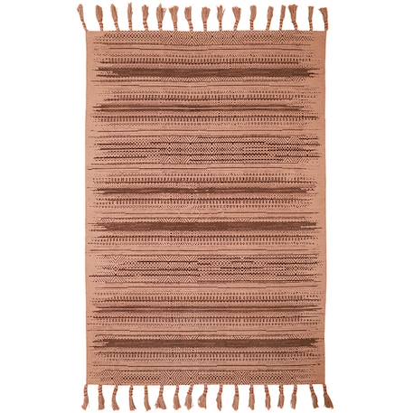 Tapis coton imprimé style bohème loomy Rose liège 2 - vertbaudet enfant 