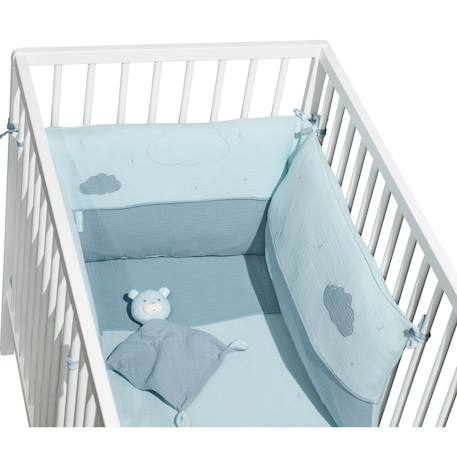 Edredon en coton - lily Bleu+Gris+Rose 3 - vertbaudet enfant 
