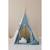 Tente tipi jean avec pompoms en coton Bleu 3 - vertbaudet enfant 
