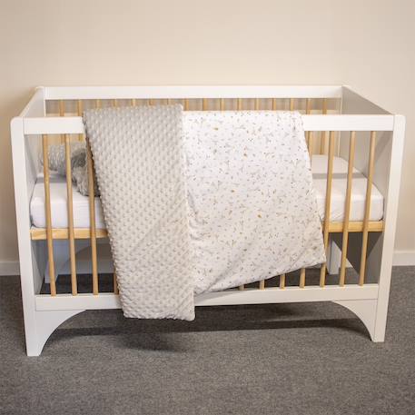 Plaid réversible en minky sidonia Gris+Lilas+Vert de gris 3 - vertbaudet enfant 