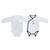 Bodies bébé à manches longues lot de 2 Beige+Blanc+Blanc cassé+Blanc et bleu+Blanc et noir+Blanc/bleu+Blanc/gris+Blanc/noir+Rose+Rose/blanc 28 - vertbaudet enfant 