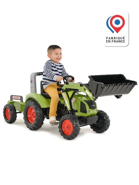 Tractopelle à pédales avec remorque Bleu New Holland+Jaune Vintage+Rouge+Rouge Massey Ferguson+Rouge nacré+Vert Claas+Vert vintage 29 - vertbaudet enfant 
