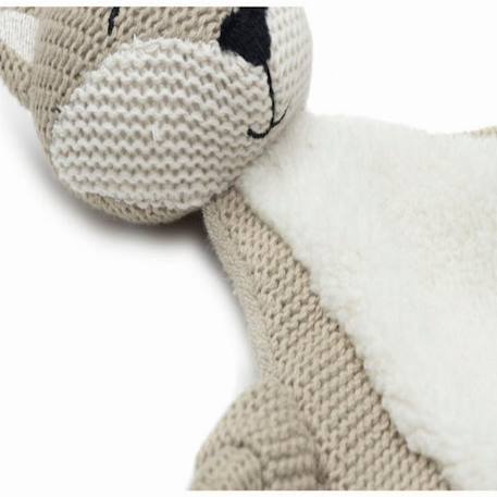 Doudou attache sucette biche Blanc, marron+Marron savanne+Vert tendre 11 - vertbaudet enfant 