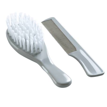 Brosse et peigne Gris charme+Indigo+Prune+Rose bonbon+Turquoise+Vert 1 - vertbaudet enfant 