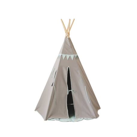 Tente tipi avec guirlande menthe en coton Bleu+Vert 6 - vertbaudet enfant 