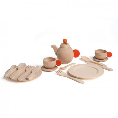 Set de vaisselle naturel 16 pcs Beige 1 - vertbaudet enfant 