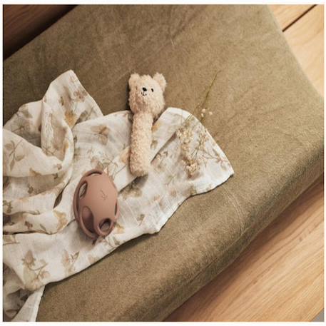 Housse matelas à langer éponge (2 pcs) en coton Biscuit+Caramel & biscuit+Ivoire+Ivoire & nougat+Nougat+Vert olive+Vert poudré 29 - vertbaudet enfant 